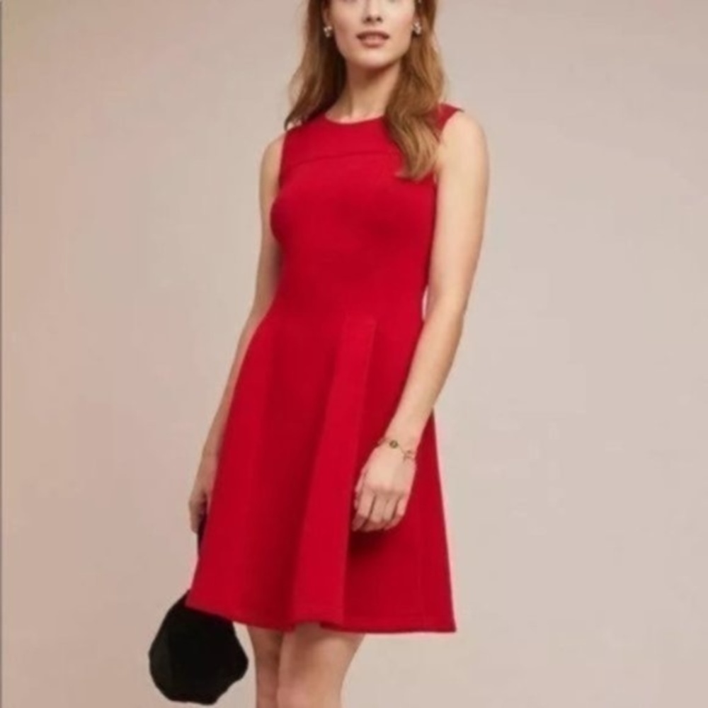 Anthropologie Maeve Debutante Red Dress Small